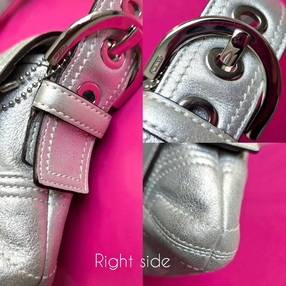 🅢🅞🅛🅓 Coach Y2k Goat Suede Flap Shoulder Bag - Picture 6 of 16